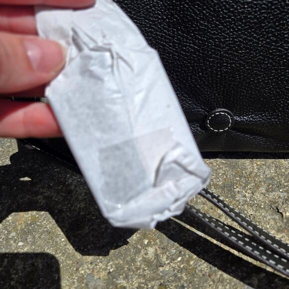 J Jill Crossbody bag Black Pebble Leather Purse - Picture 3 of 13